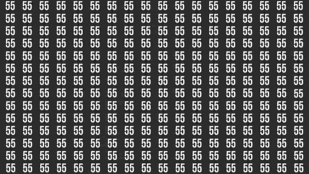 Sfida di osservazione: trovare 56 in meno di 20 secondi
